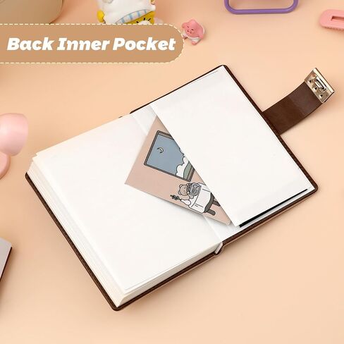 CAGIE Journal with Lock Personal Secret Diary Mini Locking Diary for Girls Adults Women Lock journal Combination Locked Writing Travel Notebook Macaron Pink in Saudi Arabia