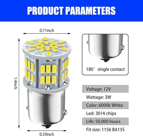 Pack-2 1157 مصباح خلفي لفرامل السيارة، اتصال مزدوج 3014-54SMD رقاقة استبدال لمبة الإضاءة فائقة السطوع، ملحقات لمبة الإضاءة العالمية 1157 7528 2357 2057 BAY15D (الضوء الأبيض) in Saudi Arabia
