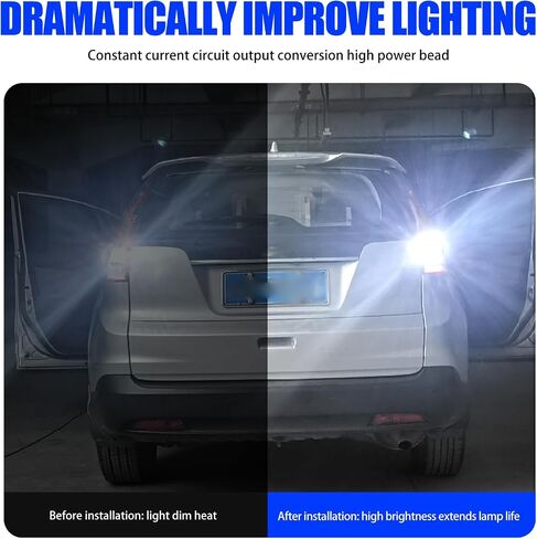 Pack-2 1157 مصباح خلفي لفرامل السيارة، اتصال مزدوج 3014-54SMD رقاقة استبدال لمبة الإضاءة فائقة السطوع، ملحقات لمبة الإضاءة العالمية 1157 7528 2357 2057 BAY15D (الضوء الأبيض) in Saudi Arabia