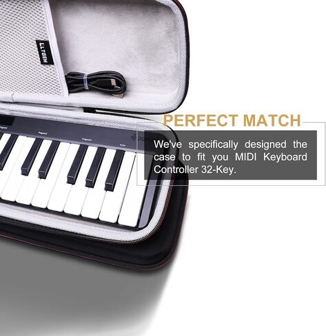 حافظة صلبة LTGEM EVA لجهاز التحكم بلوحة المفاتيح Donner DMK25 Pro MIDI - حقيبة تخزين واقية للسفر in Saudi Arabia