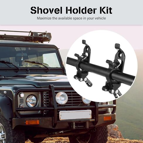 2 Pcs Shovel Holder for Roof Truck, Metal Rubber Clamps, Wall Mounting Brackets, Quick Release Axe Holder Mount Kit, Car Accessories for Roof Rack Truck Boats Military Equipment and Tools in Kuwait