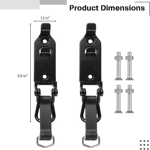 2 Pcs Shovel Holder for Roof Truck, Metal Rubber Clamps, Wall Mounting Brackets, Quick Release Axe Holder Mount Kit, Car Accessories for Roof Rack Truck Boats Military Equipment and Tools in Kuwait