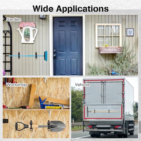 2 Pcs Shovel Holder for Roof Truck, Metal Rubber Clamps, Wall Mounting Brackets, Quick Release Axe Holder Mount Kit, Car Accessories for Roof Rack Truck Boats Military Equipment and Tools in Kuwait