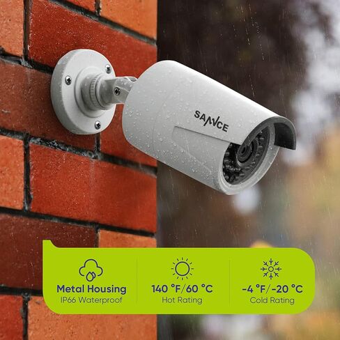 SANNCE 8CH 4K PoE CCTV System with 4 * 3MP Outdoor Security IP Camera, Audio Recording, Metal Casing, P2P, Motion Alert and Screenshot, NO HDD in Saudi Arabia