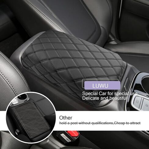 2024 Tucson Center Console Cover 2022-2024 Hyundai Tucson Armrest Cover Tucson Center Console Armrest Pad Soft Leather 2023 Tucson SEL Armrest Console Cover 2024 2023 Hynudai Tucson Accessories(Black) in Saudi Arabia