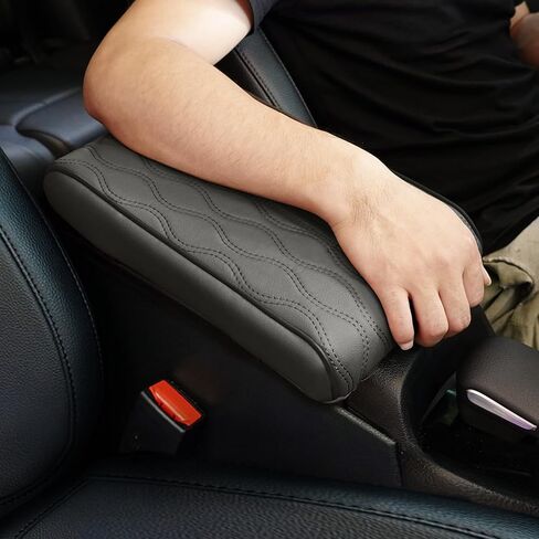 غطاء وحدة التحكم المركزية للسيارة، غطاء مسند ذراع من الجلد من الإسفنج الذكي للسيارة، واقي غطاء وحدة التحكم الوسطى، وسائد وسادة مسند الذراع لسيارات الدفع الرباعي/السيدان/المركبة (بني)، QCFS-954536 in Kuwait