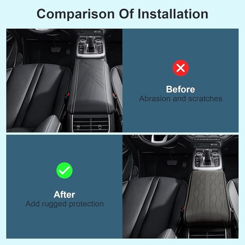 غطاء وحدة التحكم المركزية للسيارة، غطاء مسند ذراع من الجلد من الإسفنج الذكي للسيارة، واقي غطاء وحدة التحكم الوسطى، وسائد وسادة مسند الذراع لسيارات الدفع الرباعي/السيدان/المركبة (بني)، QCFS-954536 in Kuwait