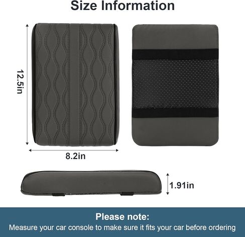 غطاء وحدة التحكم المركزية للسيارة، غطاء مسند ذراع من الجلد من الإسفنج الذكي للسيارة، واقي غطاء وحدة التحكم الوسطى، وسائد وسادة مسند الذراع لسيارات الدفع الرباعي/السيدان/المركبة (بني)، QCFS-954536 in Kuwait