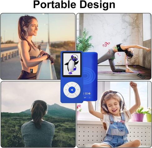 MP3 Player with 32GB TF Card,Built-in HD Speaker,Portable HiFi Music Player with Video/Voice Recorder/FM Radio/Photo Viewer/E-Book Player for Kids in Kuwait