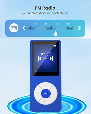 MP3 Player with 32GB TF Card,Built-in HD Speaker,Portable HiFi Music Player with Video/Voice Recorder/FM Radio/Photo Viewer/E-Book Player for Kids in Kuwait