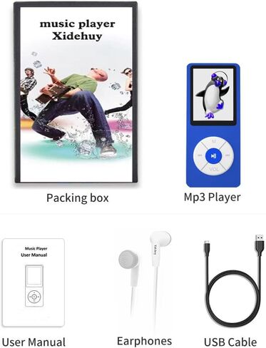 MP3 Player with 32GB TF Card,Built-in HD Speaker,Portable HiFi Music Player with Video/Voice Recorder/FM Radio/Photo Viewer/E-Book Player for Kids in Kuwait
