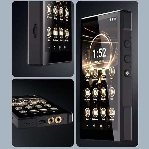 Luoran 3+96GB MP3 Player with Bluetooth,Supports APK Downloaded,5000mAh Battery Pre-Installed Spotify,Audible, and 5.0'' 720 * 1280 IPS, MTK8 Core, CNC Aluminum Housing up to 1TB in Kuwait