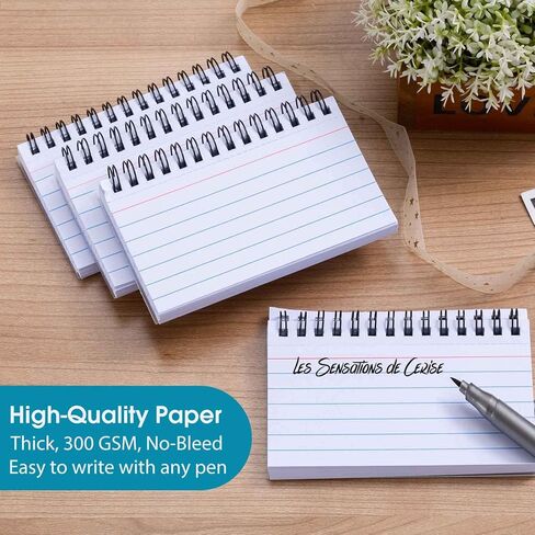 400 Pcs Premium Index Cards, 3 x 5 Inch Multicolor Learning Card, Double-sided Available Note Cards, Multicolor Paper Ring Index Card Note Taking Paper for Studying, School, Memory in Kuwait