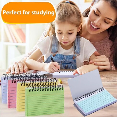 400 Pcs Premium Index Cards, 3 x 5 Inch Multicolor Learning Card, Double-sided Available Note Cards, Multicolor Paper Ring Index Card Note Taking Paper for Studying, School, Memory in Kuwait