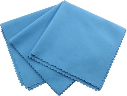 3PCS Musical Instrument Cleaning Polishing Cloth Guitar Cleaning Cloth Violin Cleaning Cloth for Musical Instrument Guitar Violin Piano Clarinet, Blue in Saudi Arabia