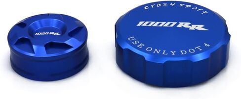 crazy sport Front Rear(2008-2019) Brake Clutch(2004-2007) Fluid Reservoir Cover Fits For HONDA CBR1000RR 1000RR 2004-2019 Tank Cap Motorcycle Accessories motobike (Blue) in Saudi Arabia