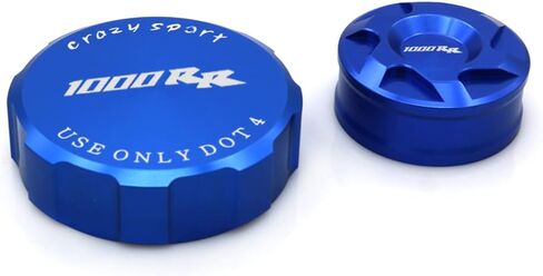 crazy sport Front Rear(2008-2019) Brake Clutch(2004-2007) Fluid Reservoir Cover Fits For HONDA CBR1000RR 1000RR 2004-2019 Tank Cap Motorcycle Accessories motobike (Blue) in Saudi Arabia