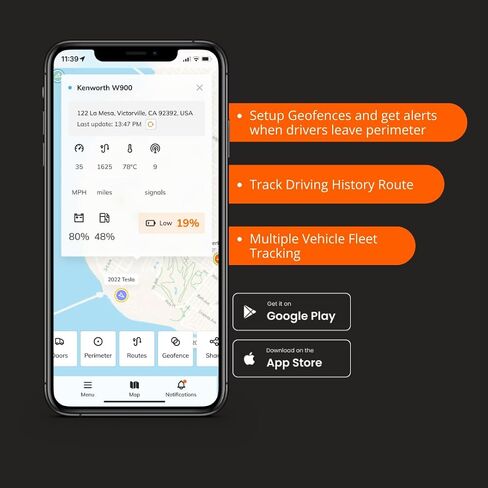 TrackmateGPS DASH T11 متعقب مركبات السيارات، تتبع في الوقت الحقيقي، منع السرقة، قفل/فتح الباب، بدون عقد، مثالي لشاحنات أساطيل السيارات، دعم الولايات المتحدة، تقارير متقدمة، تطبيق iOS وGoogle Play، 4G LTE in Saudi Arabia