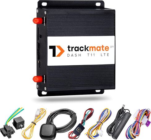 TrackmateGPS DASH T11 Car Vehicle Tracker, Real Time Tracking, Theft Prevention, Door Lock/Unlock, No Contract, Ideal for Fleets Cars Trucks, US Support, Advanced Reports iOS & Google Play App, 4G LTE in Saudi Arabia