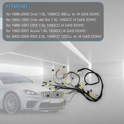 مجموعة أسلاك المحرك K20 K24 K-Series مناسبة لـ 2002-2006 RSX 2.0L، مناسبة لأجزاء ما بعد البيع للمحرك 1988-2000 Civic 1.6L in Saudi Arabia