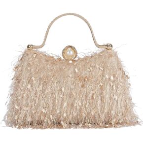 Clutch Purses for Women Handbags Shiny Sequin Wedding Shiny Silver Clutch Purses with Chain,Wedding Prom Party Club