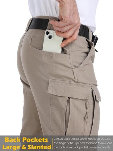MANSDOUR Men's Cotton Hiking Tactical Pants Lightweight Stretch Military Combat Cargo Work Pants in Saudi Arabia