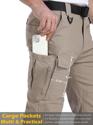 MANSDOUR Men's Cotton Hiking Tactical Pants Lightweight Stretch Military Combat Cargo Work Pants in Saudi Arabia