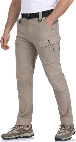 MANSDOUR Men's Cotton Hiking Tactical Pants Lightweight Stretch Military Combat Cargo Work Pants in Saudi Arabia
