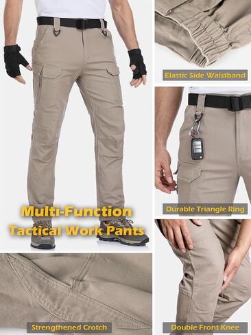 MANSDOUR Men's Cotton Hiking Tactical Pants Lightweight Stretch Military Combat Cargo Work Pants in Saudi Arabia