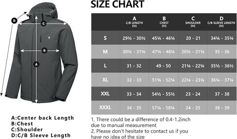 Little Donkey Andy Men's Warm Sherpa Lined Winter Softshell Jacket Windproof Mountain Ski Snow Coat with Removable Hood in Saudi Arabia