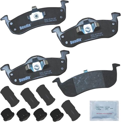 Bendix Priority 1 Ceramic Rear Disc Brake Pad Set for Cadillac CTS 2014-2008, SRX 2016-2010, Chevrolet Camaro 2015-2010, Saab 9-4X 2011 - (CFC1337) in Saudi Arabia