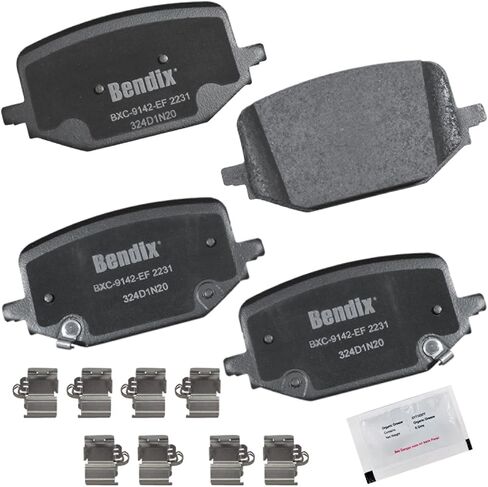 Bendix Priority 1 Ceramic Rear Disc Brake Pad Set for Cadillac CTS 2014-2008, SRX 2016-2010, Chevrolet Camaro 2015-2010, Saab 9-4X 2011 - (CFC1337) in Saudi Arabia