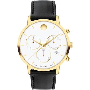 Movado Museum Classic Men's Watch - Swiss Quartz Chronograph Movement, Calfskin Strap - 3 ATM Water Resistance - Classic, Luxury Fashion Timepiece for Him - 42mm