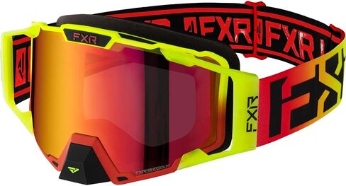FXR Pilot Snow Goggles Outriggers عدسة Regalia مضادة للضباب والخدش - برونزية HD/Inferno - مقاس واحد in Kuwait