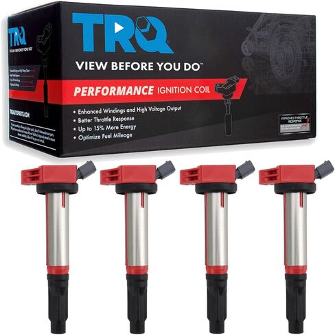TRQ 8 Piece Premium High Performance Ignition Coil Round Style Kit Set for 2016-2018 Camaro / 2014-2018 Corvette / 2014-2018 Sierra 1500/2014-2018 Silverado 1500/2015-2018 Suburban in Saudi Arabia