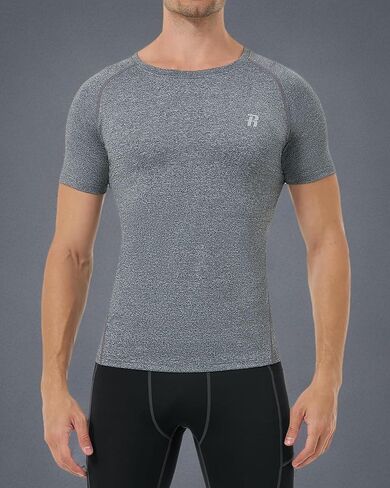 قميص ضغط Runhit للرجال بأكمام قصيرة، تي شيرت رياضي بارد وجاف للتمرين in Kuwait