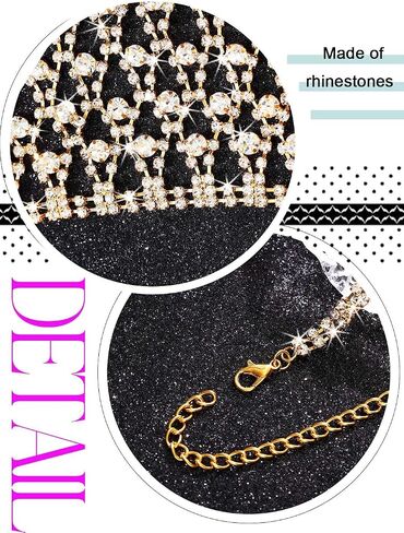 Fingerless Sparkle Gloves Rhinestone Silver Gloves Cosplay Adjustable Tassel Hand Chains Jewelry Party Accessories for Women and Girls in Saudi Arabia