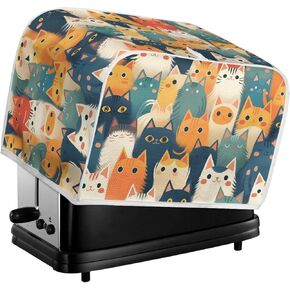 Daulesho Starfish Blue Toaster Dust Cover, Polyester Fabric 2/4 Slice Toaster, Dust and Fingerprint Protection, Machine Washable