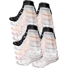 10 Pairs Summer Womens Lace Ankle Socks Transparent Sheer Socks and No Show Lace Socks Sets for Women Girls in Kuwait