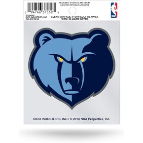 Rico Industries NBA Sacramento Kings Small Static Cling Decal 3.50" x 4.50"