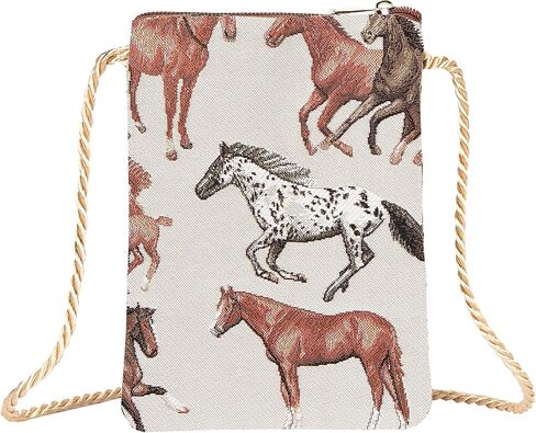حقيبة هاتف صغيرة تمر بالجسم من Signare Tapestry، محفظة للسيدات للهاتف، حقيبة الهاتف المحمول، محفظة الهاتف، حقيبة الهاتف الذكي بتصميم Royal Stewart Tartan (SMART-RSTT) in Saudi Arabia