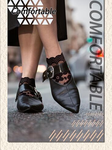 10 Pairs Summer Womens Lace Ankle Socks Transparent Sheer Socks and No Show Lace Socks Sets for Women Girls in Kuwait