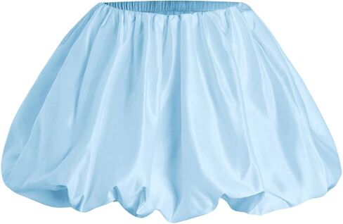 Women's Low Waist Mini Skirt Ruffle Hem A Line Pleated Short Y2K Bubble Skirts in Kuwait