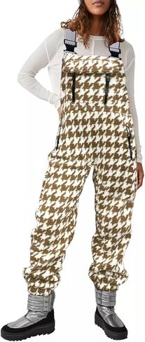 Yousify المرأة الصوف الدافئة وزرة الشتاء غامض قابل للتعديل حزام أفرول فضفاض حللا غير رسمية مع جيوب in Kuwait