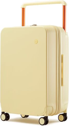 حقائب حمل من mixi معتمدة من شركة الطيران بمقبض واسع وخفيفة الوزن وحقائب ذات هيكل صلب من البولي كربونات وحقائب سفر بعجلات دوارة وقفل TSA، مقاس 20 بوصة باللون الأصفر in Kuwait