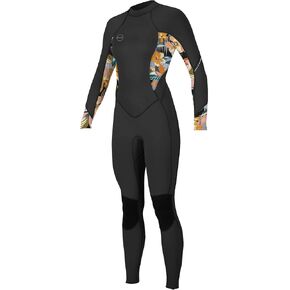 O'Neill Wetsuits Women's Bahia 3/2mm Back Zip Full, Black/Black/Black, Size 8