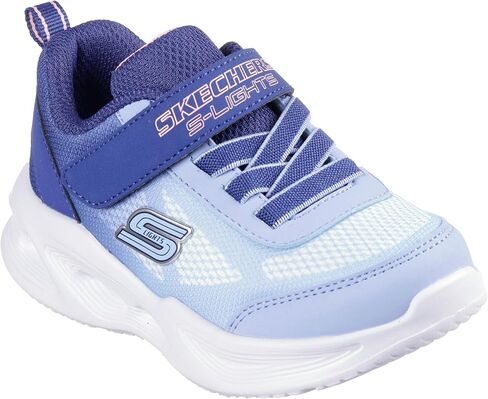 Skechers Girls SOLA Glow Sneaker, Grey/LightPink, 10 Toddler in Saudi Arabia