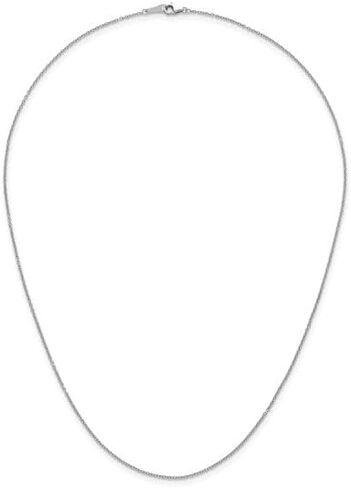 Diamond2Deal قلادة سلسلة كابل صلبة مصقولة بالبلاتين 1.3 ملم من 16 بوصة إلى 30 بوصة للرجال، 4.35 جرام in Saudi Arabia