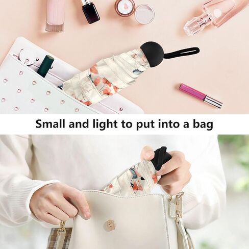 Mini Travel Umbrellas for Rain Daisy Flower Bees, Small Umbrella Compact Waterproof Anti-UV Protection Lightweight Portable in Saudi Arabia