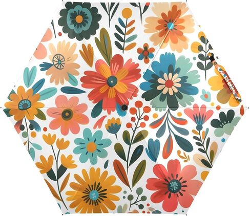 Mini Travel Umbrellas for Rain Daisy Flower Bees, Small Umbrella Compact Waterproof Anti-UV Protection Lightweight Portable in Saudi Arabia
